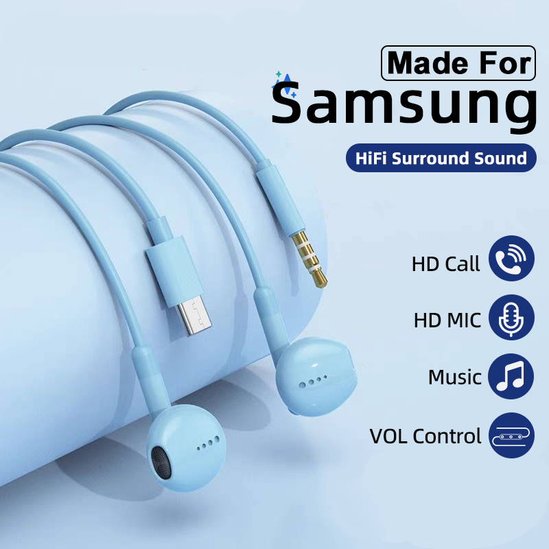 Wired Earphone Lightning - Auriculares tipo C para Samsung Galaxy