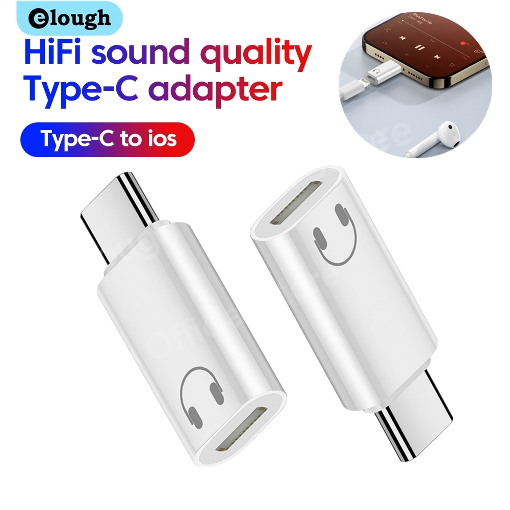 Wired Earphone Lightning - Adaptador Elough Lightning a tipo C
