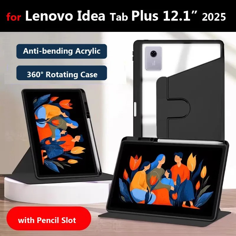 Lenovo Tablet P12 Accessories - 360 ° Funda Giratoria para Lenovo