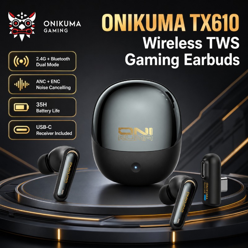Wired Earphone Lightning - Auriculares inalámbricos para juegos ONIKUMA TX610,