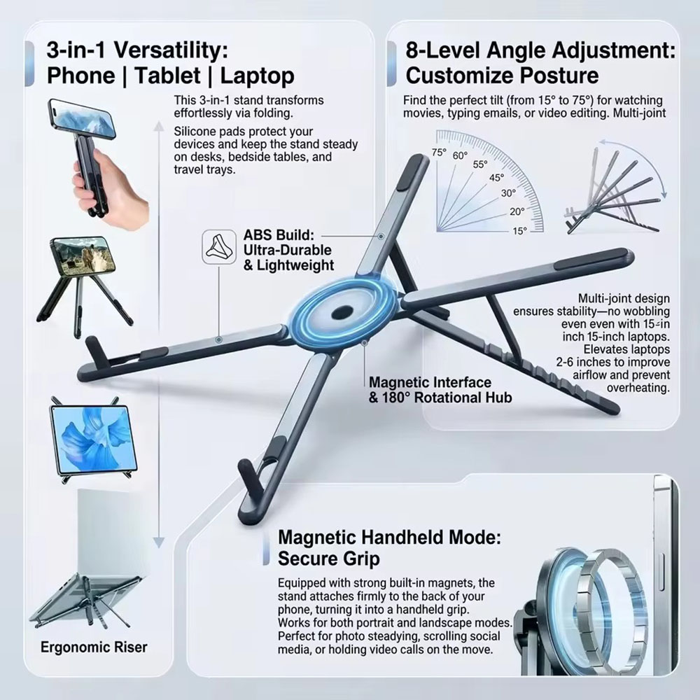 Useful Tablet Accessories - Soporte Magnético Portátil para Teléfono y