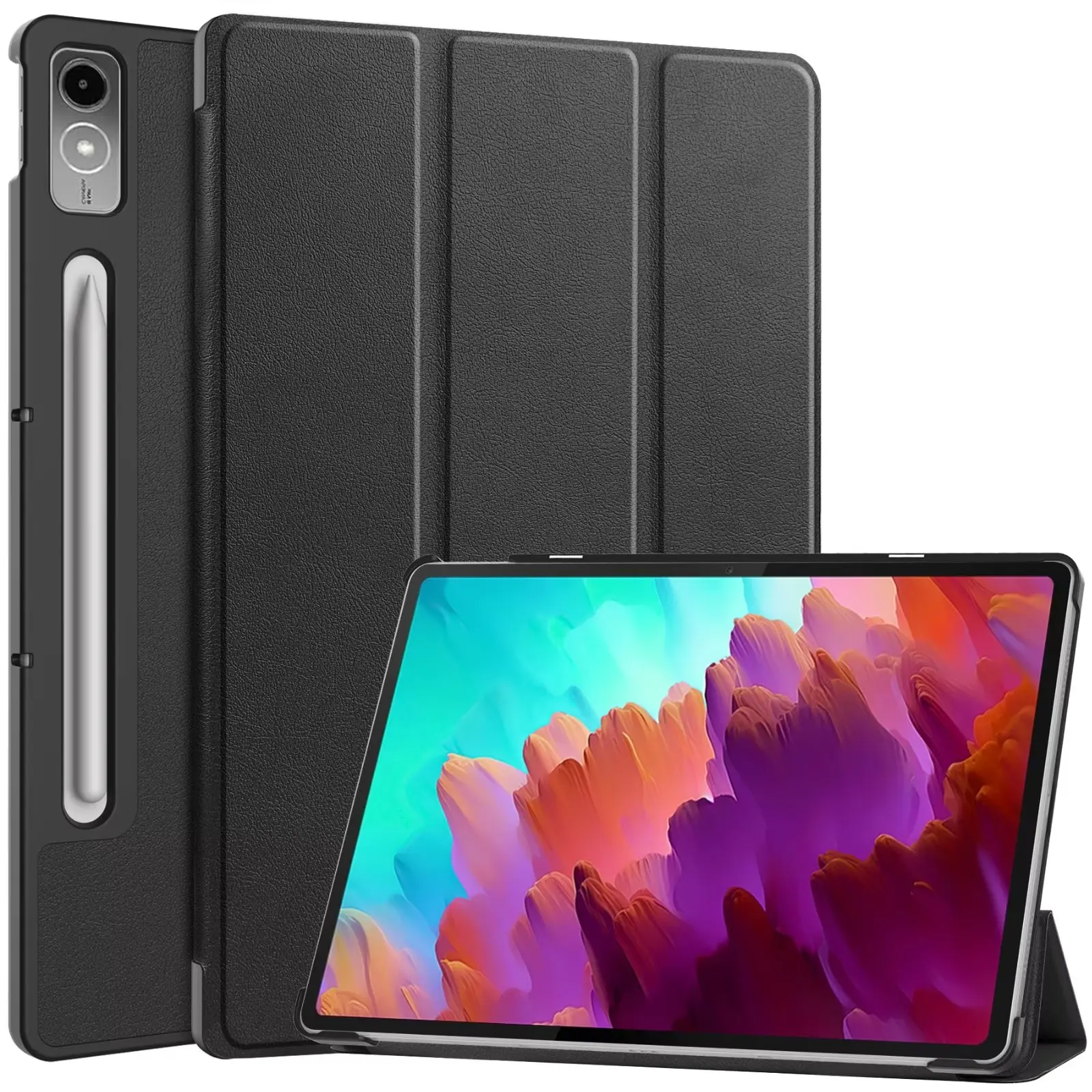 Lenovo Tablet P12 Accessories - Funda Protectora Inteligente Rígida de Cuero