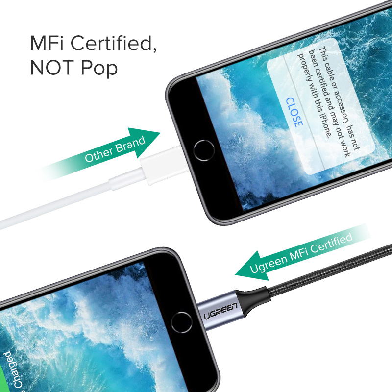UGREEN-Adaptador de auriculare - Wired Earphone Lightning reseña y precio