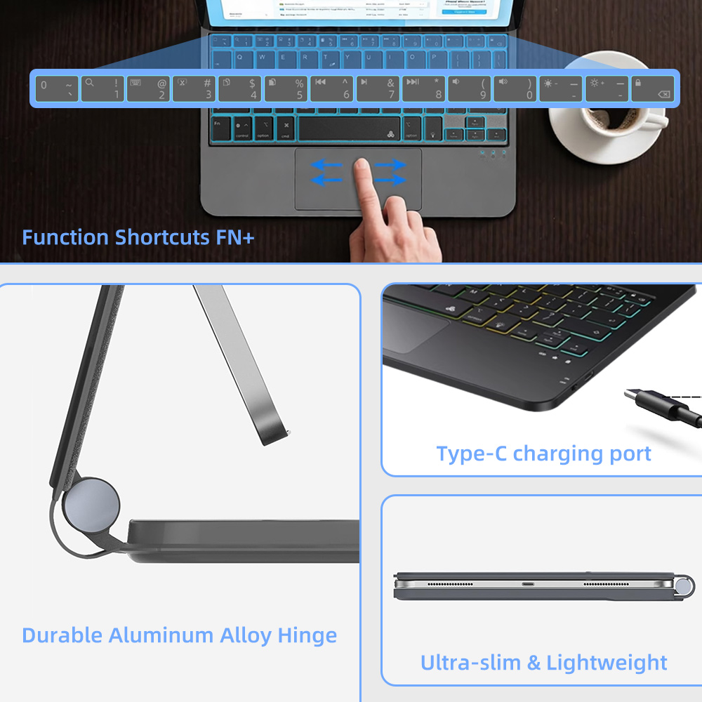 Funda con teclado retroilumina - Tablet Keyboard Case reseña y precio