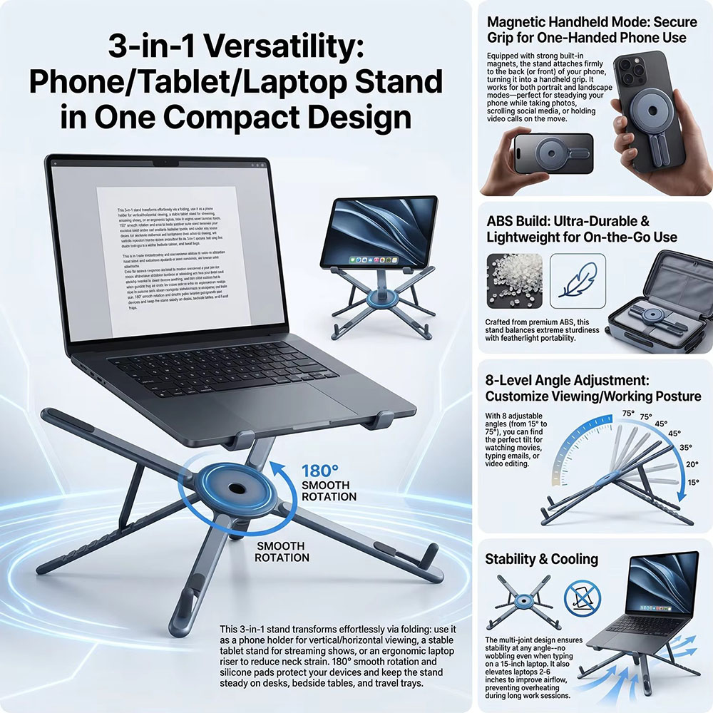 Soporte Magnético Portátil par - Useful Tablet Accessories reseña y precio