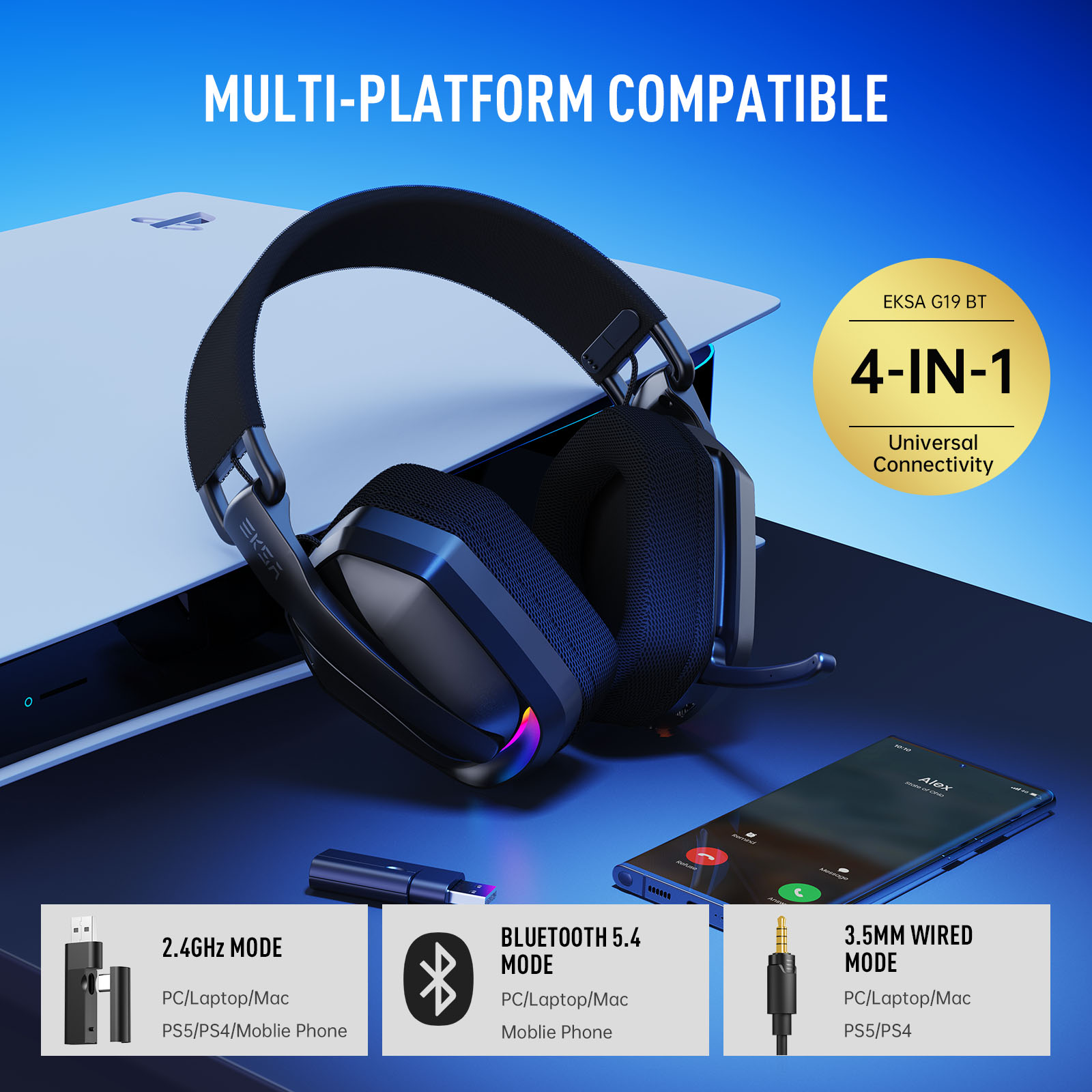 EKSA G19BT 2,4 GHz auriculares - Wired Earphone Lightning reseña y precio