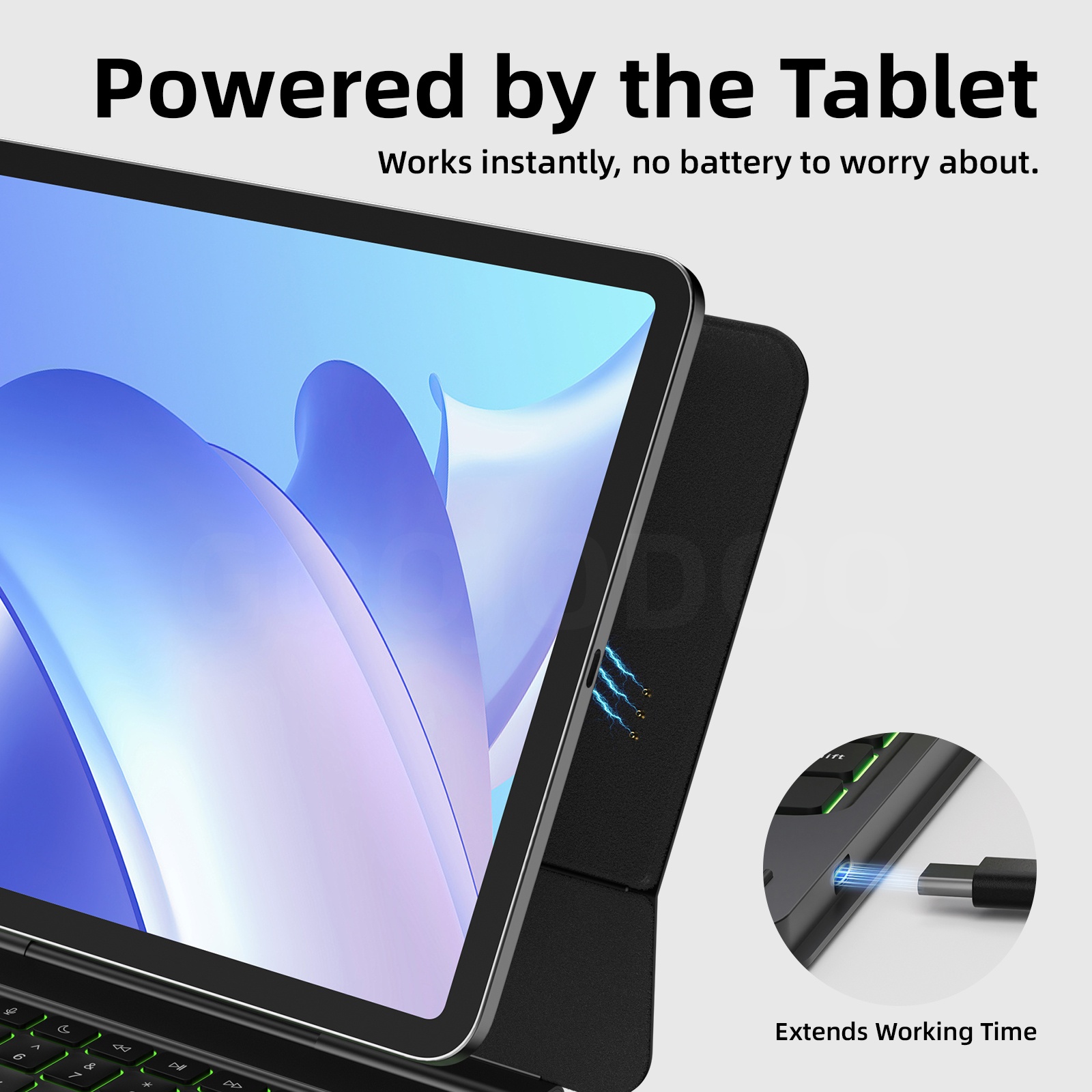 GOOJODOQ-funda con teclado mág - Tablet Accessories Choice Store reseña y precio