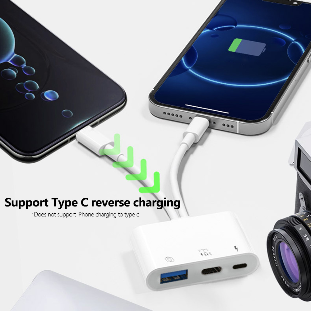 2 en 1 Lightning tipo C a USB  - Wired Earphone Lightning reseña y precio